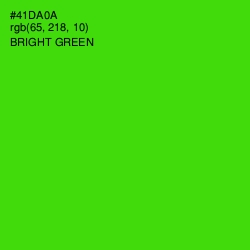 #41DA0A - Bright Green Color Image