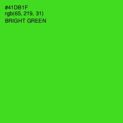 #41DB1F - Bright Green Color Image