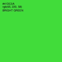 #41DC3A - Bright Green Color Image