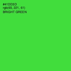 #41DD3D - Bright Green Color Image