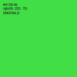 #41DE46 - Emerald Color Image