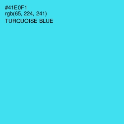 #41E0F1 - Turquoise Blue Color Image