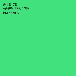 #41E17E - Emerald Color Image