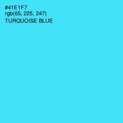 #41E1F7 - Turquoise Blue Color Image