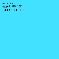 #41E1FF - Turquoise Blue Color Image