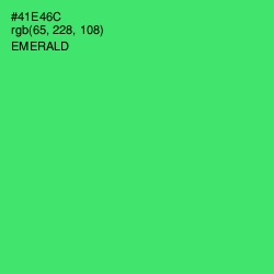 #41E46C - Emerald Color Image