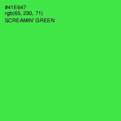 #41E647 - Screamin' Green Color Image