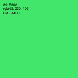 #41E66A - Emerald Color Image