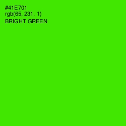 #41E701 - Bright Green Color Image