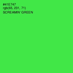 #41E747 - Screamin' Green Color Image