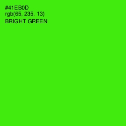 #41EB0D - Bright Green Color Image