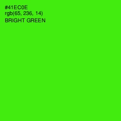#41EC0E - Bright Green Color Image