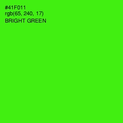 #41F011 - Bright Green Color Image