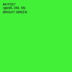 #41F037 - Bright Green Color Image