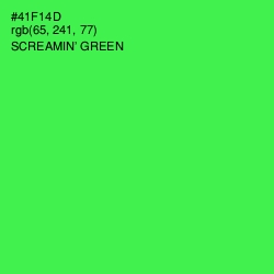 #41F14D - Screamin' Green Color Image