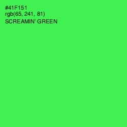 #41F151 - Screamin' Green Color Image