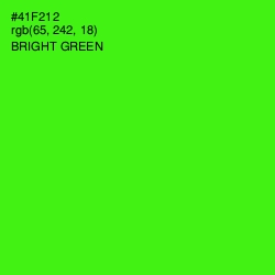 #41F212 - Bright Green Color Image