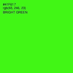 #41F617 - Bright Green Color Image