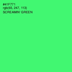 #41F771 - Screamin' Green Color Image