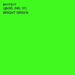 #41F91F - Bright Green Color Image
