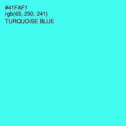 #41FAF1 - Turquoise Blue Color Image