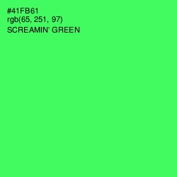 #41FB61 - Screamin' Green Color Image