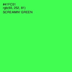 #41FC51 - Screamin' Green Color Image