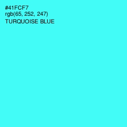 #41FCF7 - Turquoise Blue Color Image