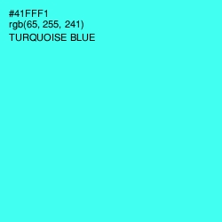 #41FFF1 - Turquoise Blue Color Image