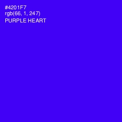 #4201F7 - Purple Heart Color Image