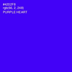 #4202F8 - Purple Heart Color Image