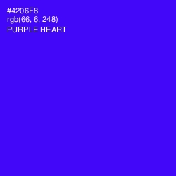 #4206F8 - Purple Heart Color Image
