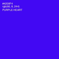 #4208F4 - Purple Heart Color Image