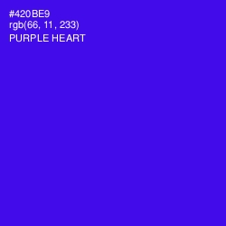 #420BE9 - Purple Heart Color Image