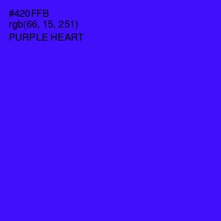 #420FFB - Purple Heart Color Image