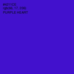 #4211CE - Purple Heart Color Image