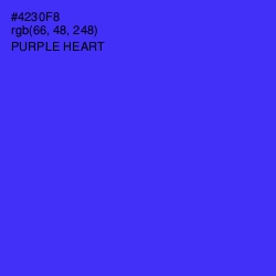 #4230F8 - Purple Heart Color Image