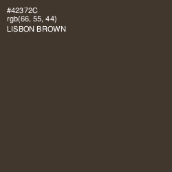 #42372C - Lisbon Brown Color Image