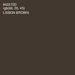 #42372D - Lisbon Brown Color Image