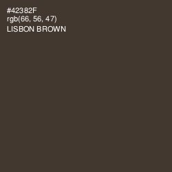 #42382F - Lisbon Brown Color Image