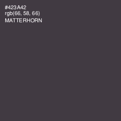 #423A42 - Matterhorn Color Image