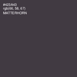#423A43 - Matterhorn Color Image
