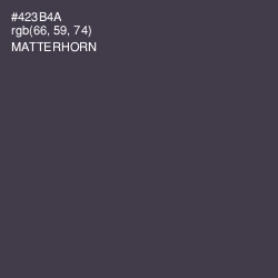 #423B4A - Matterhorn Color Image
