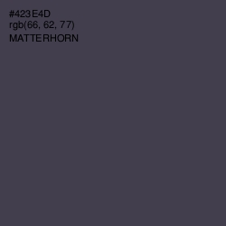 #423E4D - Matterhorn Color Image