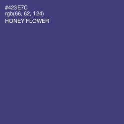 #423E7C - Honey Flower Color Image
