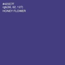 #423E7F - Honey Flower Color Image