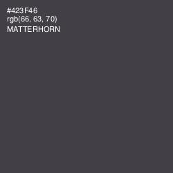 #423F46 - Matterhorn Color Image