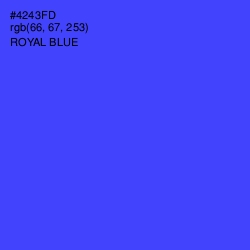 #4243FD - Royal Blue Color Image