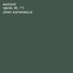 #42554D - Gray Asparagus Color Image