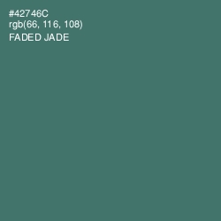 #42746C - Faded Jade Color Image